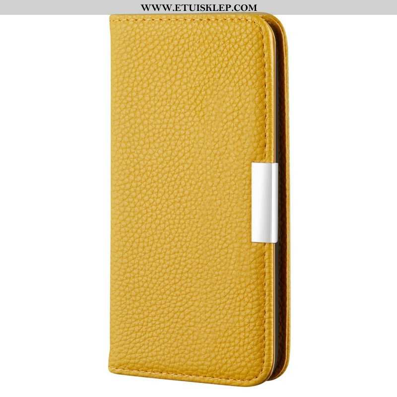 Etui Na Telefon do iPhone 13 Mini Etui Folio Liczi Ze Sztucznej Skóry Ultra Szykowny